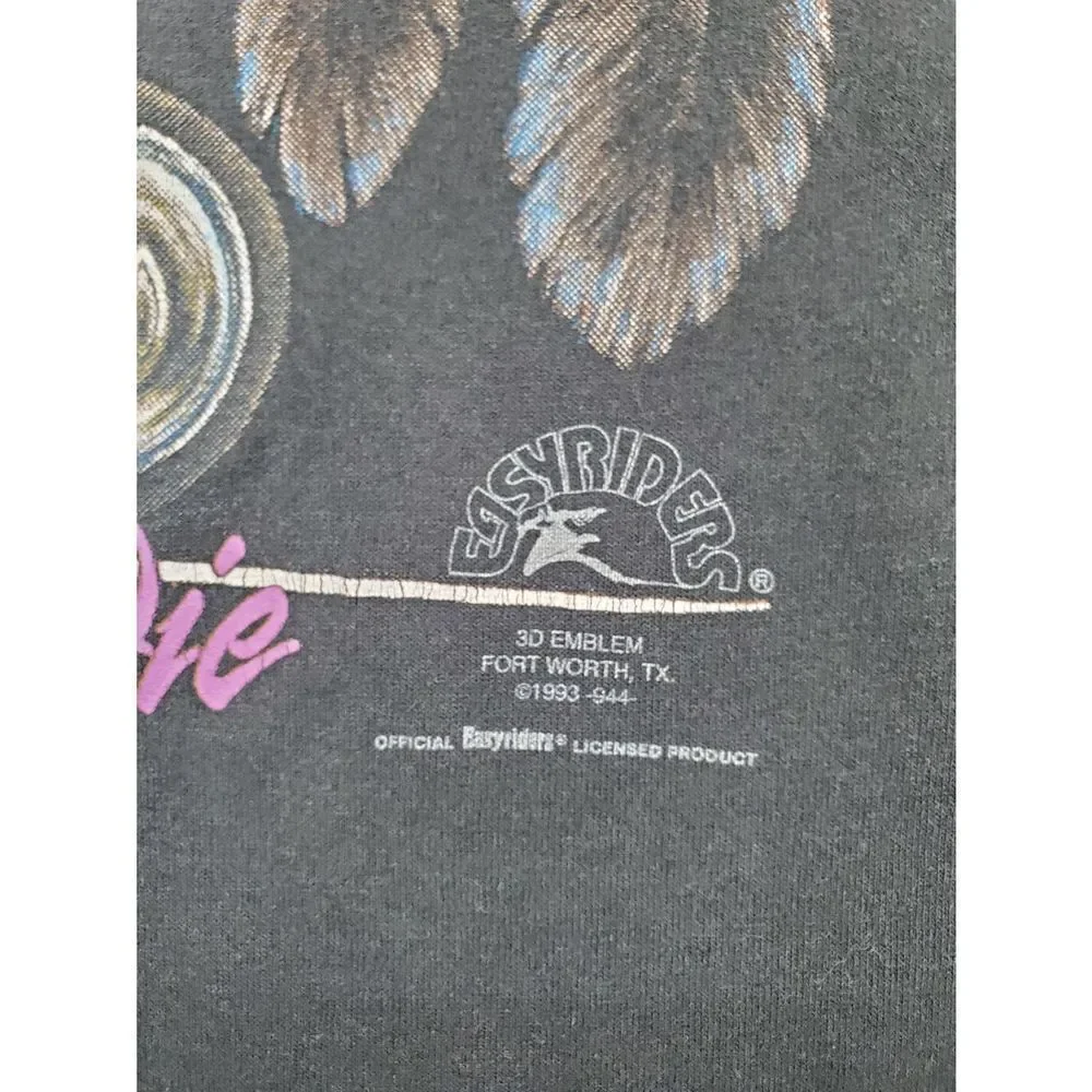 Vintage 3D Emblem Sturgis 1993 Easyriders Legends Never Die T-Shirt Men's Size X - Picture 5 of 9